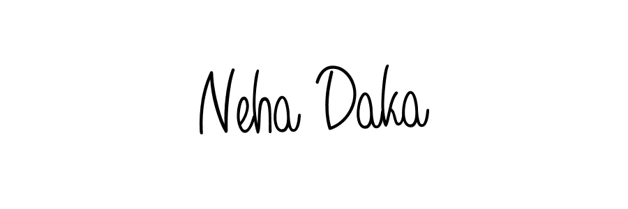 Make a beautiful signature design for name Neha Daka. With this signature (Angelique-Rose-font-FFP) style, you can create a handwritten signature for free. Neha Daka signature style 5 images and pictures png