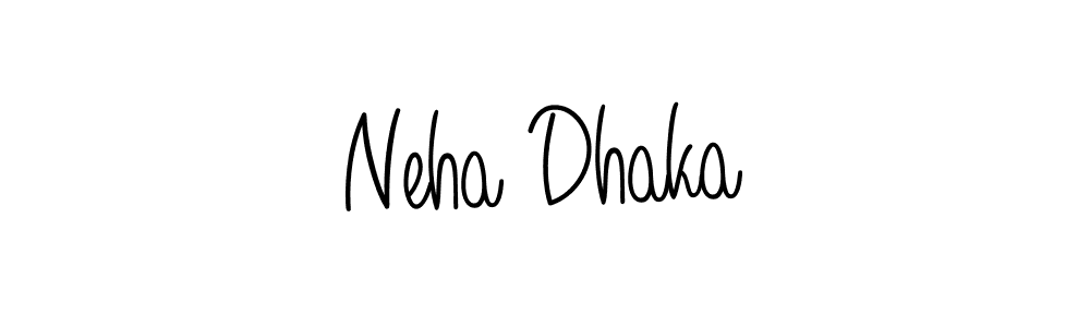 Use a signature maker to create a handwritten signature online. With this signature software, you can design (Angelique-Rose-font-FFP) your own signature for name Neha Dhaka. Neha Dhaka signature style 5 images and pictures png