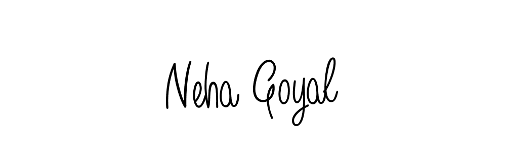 Use a signature maker to create a handwritten signature online. With this signature software, you can design (Angelique-Rose-font-FFP) your own signature for name Neha Goyal. Neha Goyal signature style 5 images and pictures png