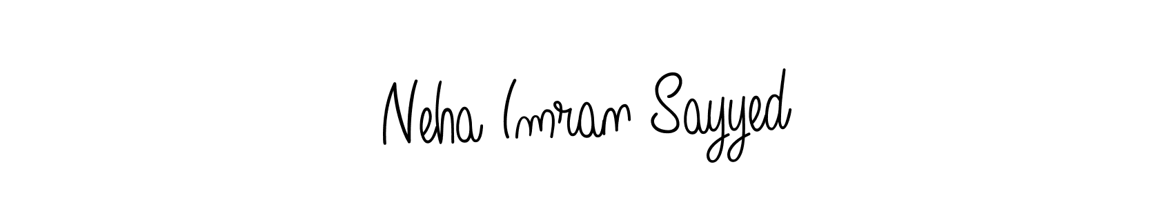 The best way (Angelique-Rose-font-FFP) to make a short signature is to pick only two or three words in your name. The name Neha Imran Sayyed include a total of six letters. For converting this name. Neha Imran Sayyed signature style 5 images and pictures png