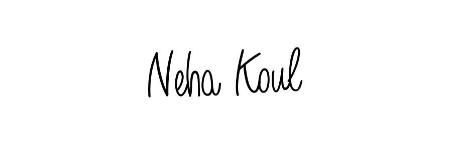Use a signature maker to create a handwritten signature online. With this signature software, you can design (Angelique-Rose-font-FFP) your own signature for name Neha Koul. Neha Koul signature style 5 images and pictures png