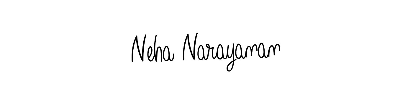 The best way (Angelique-Rose-font-FFP) to make a short signature is to pick only two or three words in your name. The name Neha Narayanan include a total of six letters. For converting this name. Neha Narayanan signature style 5 images and pictures png