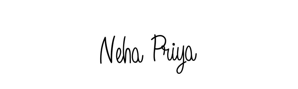 Neha Priya stylish signature style. Best Handwritten Sign (Angelique-Rose-font-FFP) for my name. Handwritten Signature Collection Ideas for my name Neha Priya. Neha Priya signature style 5 images and pictures png