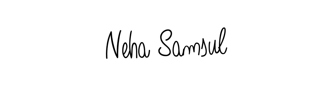 Design your own signature with our free online signature maker. With this signature software, you can create a handwritten (Angelique-Rose-font-FFP) signature for name Neha Samsul. Neha Samsul signature style 5 images and pictures png