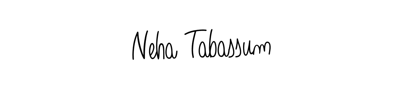 Neha Tabassum stylish signature style. Best Handwritten Sign (Angelique-Rose-font-FFP) for my name. Handwritten Signature Collection Ideas for my name Neha Tabassum. Neha Tabassum signature style 5 images and pictures png