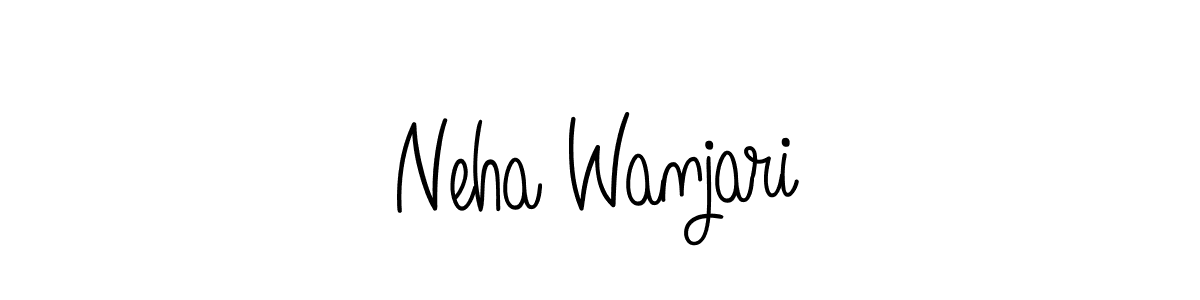 Use a signature maker to create a handwritten signature online. With this signature software, you can design (Angelique-Rose-font-FFP) your own signature for name Neha Wanjari. Neha Wanjari signature style 5 images and pictures png