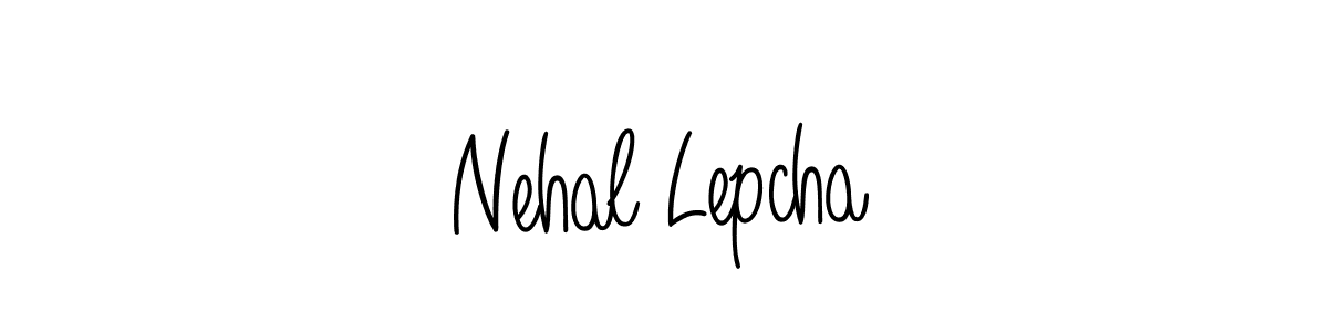 How to make Nehal Lepcha signature? Angelique-Rose-font-FFP is a professional autograph style. Create handwritten signature for Nehal Lepcha name. Nehal Lepcha signature style 5 images and pictures png