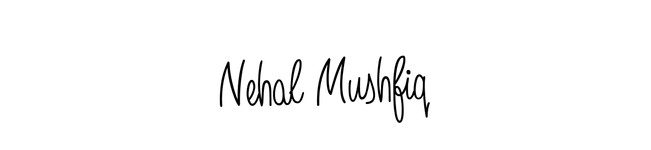How to make Nehal Mushfiq name signature. Use Angelique-Rose-font-FFP style for creating short signs online. This is the latest handwritten sign. Nehal Mushfiq signature style 5 images and pictures png