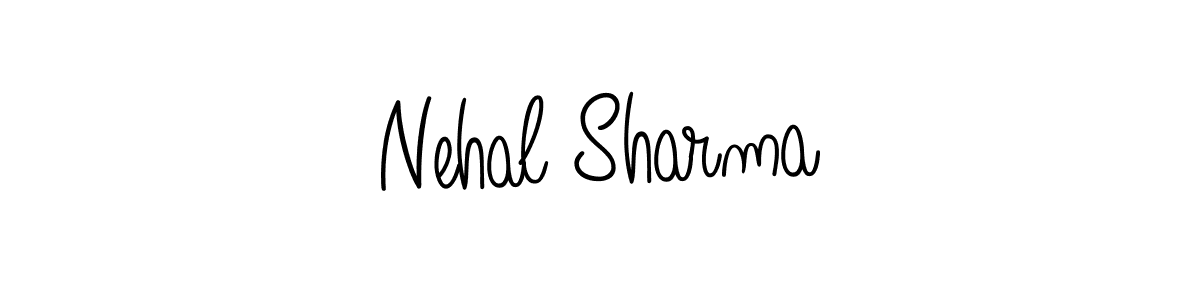 The best way (Angelique-Rose-font-FFP) to make a short signature is to pick only two or three words in your name. The name Nehal Sharma include a total of six letters. For converting this name. Nehal Sharma signature style 5 images and pictures png