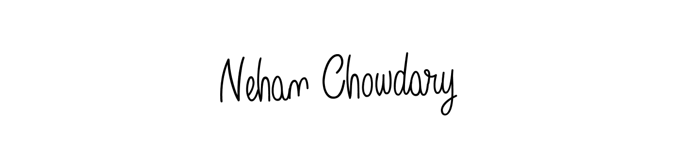 Nehan Chowdary stylish signature style. Best Handwritten Sign (Angelique-Rose-font-FFP) for my name. Handwritten Signature Collection Ideas for my name Nehan Chowdary. Nehan Chowdary signature style 5 images and pictures png