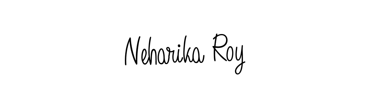How to make Neharika Roy name signature. Use Angelique-Rose-font-FFP style for creating short signs online. This is the latest handwritten sign. Neharika Roy signature style 5 images and pictures png