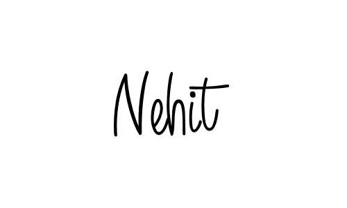 The best way (Angelique-Rose-font-FFP) to make a short signature is to pick only two or three words in your name. The name Nehit include a total of six letters. For converting this name. Nehit signature style 5 images and pictures png