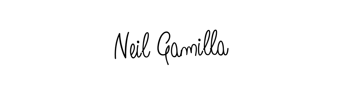 Neil Gamilla stylish signature style. Best Handwritten Sign (Angelique-Rose-font-FFP) for my name. Handwritten Signature Collection Ideas for my name Neil Gamilla. Neil Gamilla signature style 5 images and pictures png