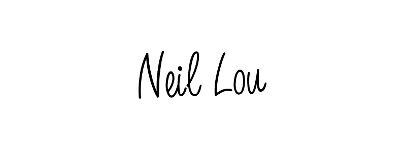 Use a signature maker to create a handwritten signature online. With this signature software, you can design (Angelique-Rose-font-FFP) your own signature for name Neil Lou. Neil Lou signature style 5 images and pictures png