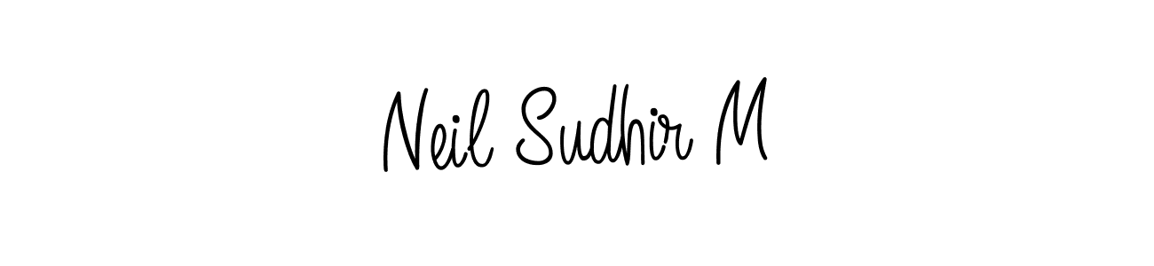 How to Draw Neil Sudhir M signature style? Angelique-Rose-font-FFP is a latest design signature styles for name Neil Sudhir M. Neil Sudhir M signature style 5 images and pictures png