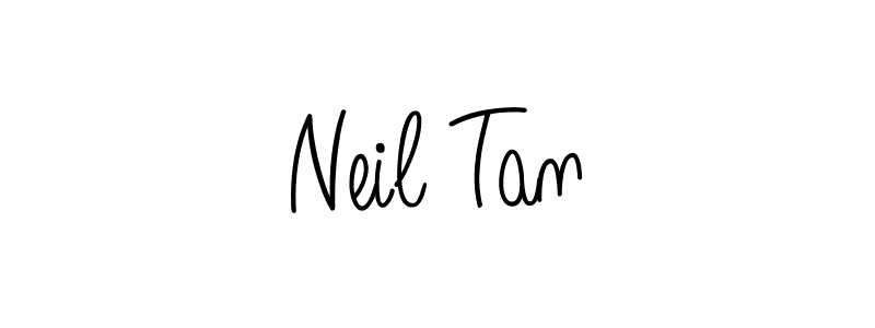 You should practise on your own different ways (Angelique-Rose-font-FFP) to write your name (Neil Tan) in signature. don't let someone else do it for you. Neil Tan signature style 5 images and pictures png