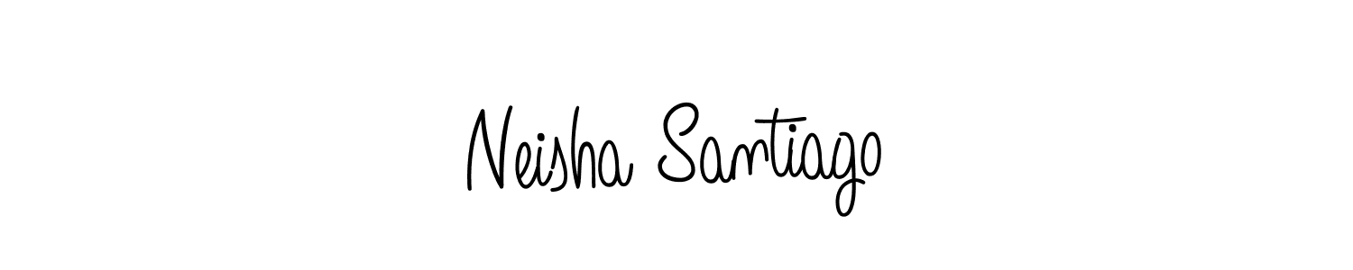 Make a beautiful signature design for name Neisha Santiago. With this signature (Angelique-Rose-font-FFP) style, you can create a handwritten signature for free. Neisha Santiago signature style 5 images and pictures png