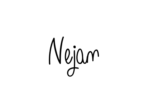 You should practise on your own different ways (Angelique-Rose-font-FFP) to write your name (Nejan) in signature. don't let someone else do it for you. Nejan signature style 5 images and pictures png