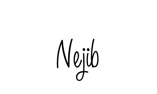 Create a beautiful signature design for name Nejib. With this signature (Angelique-Rose-font-FFP) fonts, you can make a handwritten signature for free. Nejib signature style 5 images and pictures png