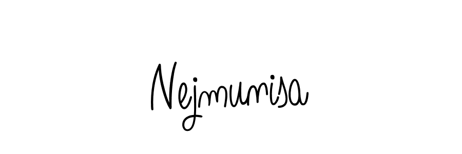 How to make Nejmunisa name signature. Use Angelique-Rose-font-FFP style for creating short signs online. This is the latest handwritten sign. Nejmunisa signature style 5 images and pictures png