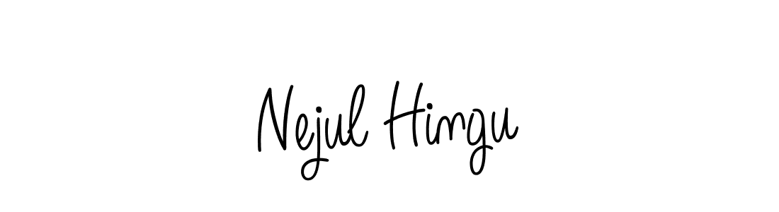 The best way (Angelique-Rose-font-FFP) to make a short signature is to pick only two or three words in your name. The name Nejul Hingu include a total of six letters. For converting this name. Nejul Hingu signature style 5 images and pictures png