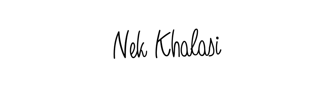 How to Draw Nek Khalasi signature style? Angelique-Rose-font-FFP is a latest design signature styles for name Nek Khalasi. Nek Khalasi signature style 5 images and pictures png