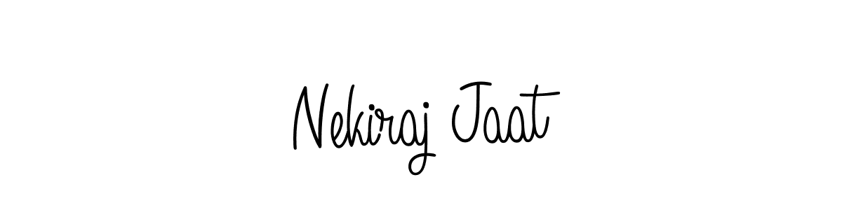 The best way (Angelique-Rose-font-FFP) to make a short signature is to pick only two or three words in your name. The name Nekiraj Jaat include a total of six letters. For converting this name. Nekiraj Jaat signature style 5 images and pictures png