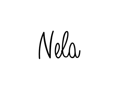 How to make Nela name signature. Use Angelique-Rose-font-FFP style for creating short signs online. This is the latest handwritten sign. Nela signature style 5 images and pictures png