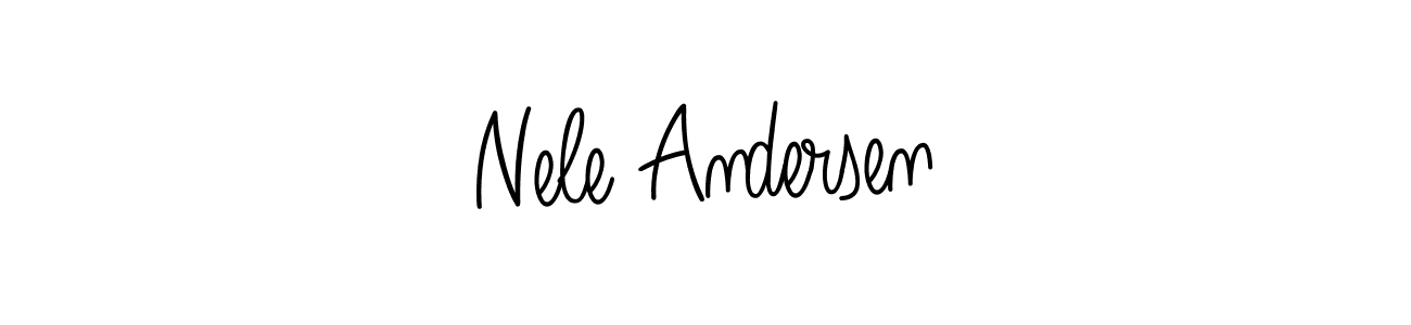 The best way (Angelique-Rose-font-FFP) to make a short signature is to pick only two or three words in your name. The name Nele Andersen include a total of six letters. For converting this name. Nele Andersen signature style 5 images and pictures png