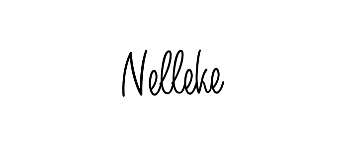 Use a signature maker to create a handwritten signature online. With this signature software, you can design (Angelique-Rose-font-FFP) your own signature for name Nelleke. Nelleke signature style 5 images and pictures png