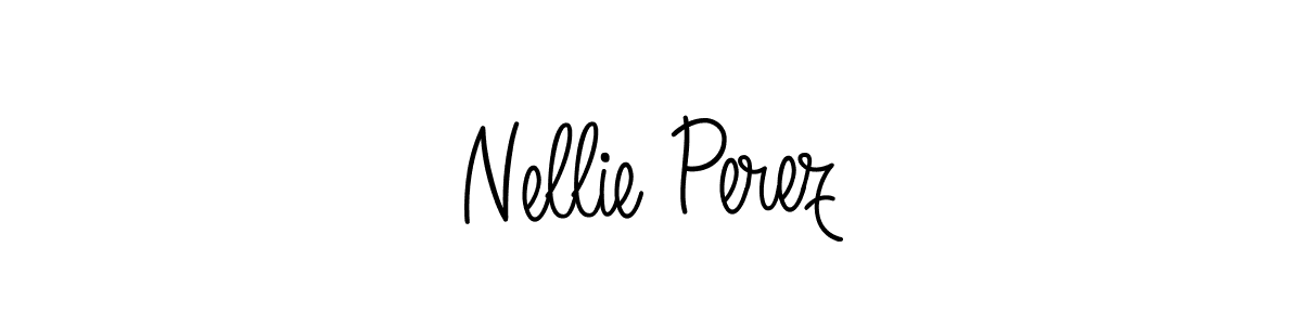 The best way (Angelique-Rose-font-FFP) to make a short signature is to pick only two or three words in your name. The name Nellie Perez include a total of six letters. For converting this name. Nellie Perez signature style 5 images and pictures png