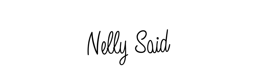 The best way (Angelique-Rose-font-FFP) to make a short signature is to pick only two or three words in your name. The name Nelly Said include a total of six letters. For converting this name. Nelly Said signature style 5 images and pictures png