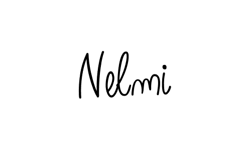 Angelique-Rose-font-FFP is a professional signature style that is perfect for those who want to add a touch of class to their signature. It is also a great choice for those who want to make their signature more unique. Get Nelmi name to fancy signature for free. Nelmi signature style 5 images and pictures png