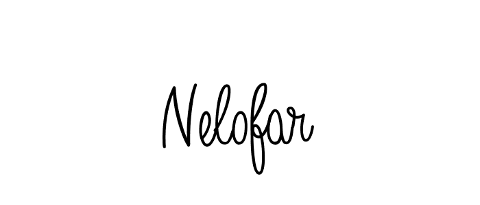 How to make Nelofar name signature. Use Angelique-Rose-font-FFP style for creating short signs online. This is the latest handwritten sign. Nelofar signature style 5 images and pictures png