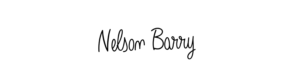 Make a beautiful signature design for name Nelson Barry. With this signature (Angelique-Rose-font-FFP) style, you can create a handwritten signature for free. Nelson Barry signature style 5 images and pictures png