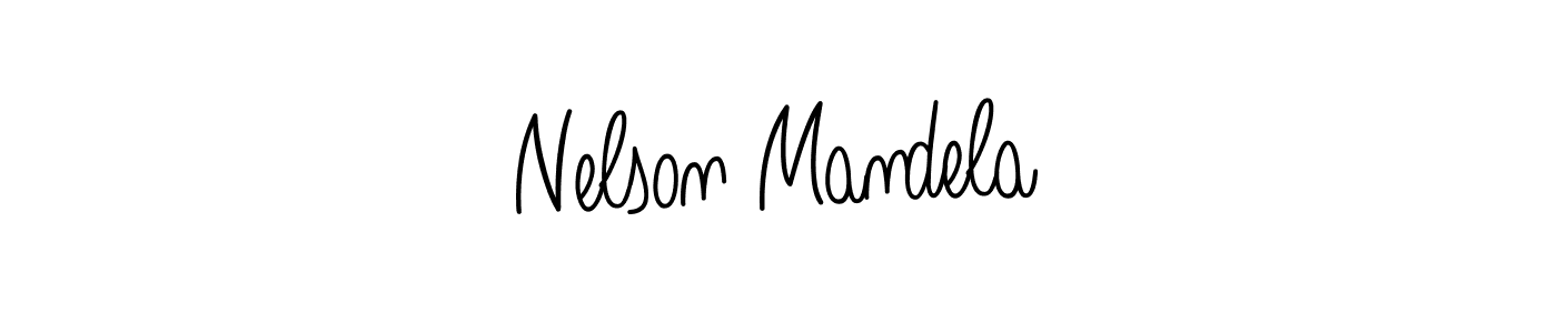 The best way (Angelique-Rose-font-FFP) to make a short signature is to pick only two or three words in your name. The name Nelson Mandela include a total of six letters. For converting this name. Nelson Mandela signature style 5 images and pictures png