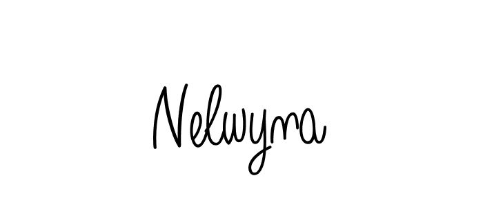 Design your own signature with our free online signature maker. With this signature software, you can create a handwritten (Angelique-Rose-font-FFP) signature for name Nelwyna. Nelwyna signature style 5 images and pictures png