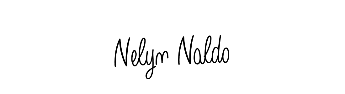 Design your own signature with our free online signature maker. With this signature software, you can create a handwritten (Angelique-Rose-font-FFP) signature for name Nelyn Naldo. Nelyn Naldo signature style 5 images and pictures png