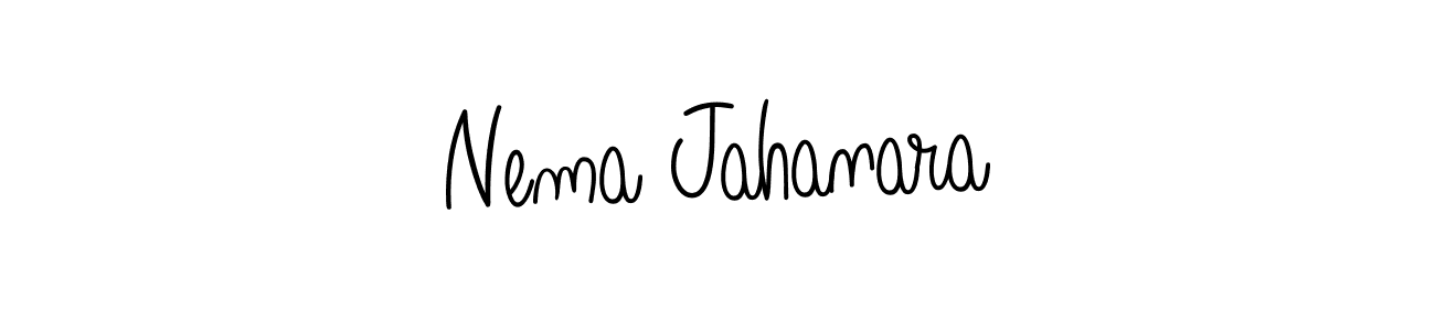 Check out images of Autograph of Nema Jahanara name. Actor Nema Jahanara Signature Style. Angelique-Rose-font-FFP is a professional sign style online. Nema Jahanara signature style 5 images and pictures png