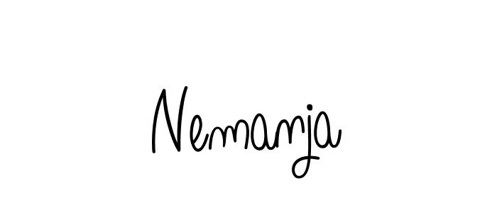 How to make Nemanja name signature. Use Angelique-Rose-font-FFP style for creating short signs online. This is the latest handwritten sign. Nemanja signature style 5 images and pictures png