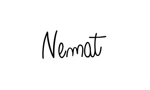 How to make Nemat signature? Angelique-Rose-font-FFP is a professional autograph style. Create handwritten signature for Nemat name. Nemat signature style 5 images and pictures png