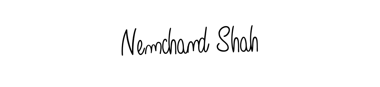 How to Draw Nemchand Shah signature style? Angelique-Rose-font-FFP is a latest design signature styles for name Nemchand Shah. Nemchand Shah signature style 5 images and pictures png