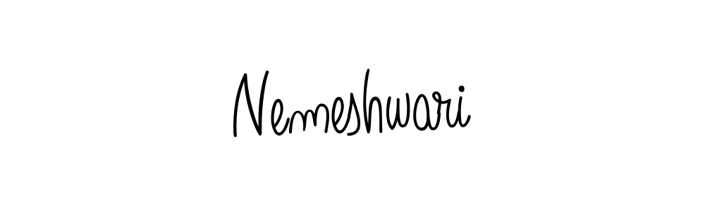 How to Draw Nemeshwari signature style? Angelique-Rose-font-FFP is a latest design signature styles for name Nemeshwari. Nemeshwari signature style 5 images and pictures png