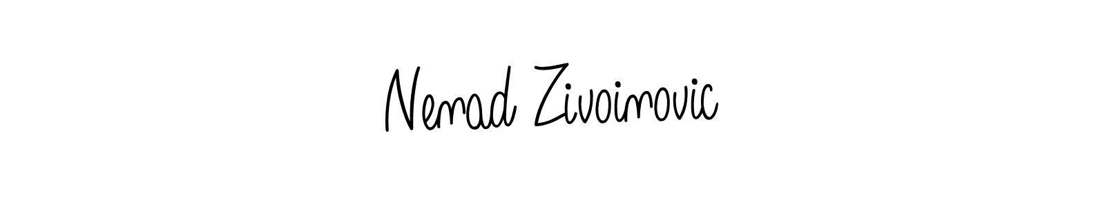 You should practise on your own different ways (Angelique-Rose-font-FFP) to write your name (Nenad Zivoinovic) in signature. don't let someone else do it for you. Nenad Zivoinovic signature style 5 images and pictures png