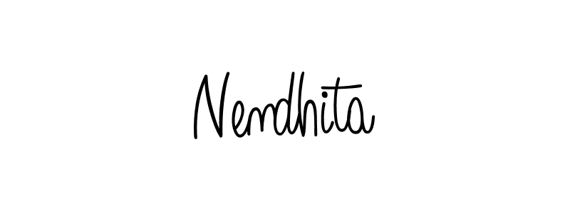 How to make Nendhita signature? Angelique-Rose-font-FFP is a professional autograph style. Create handwritten signature for Nendhita name. Nendhita signature style 5 images and pictures png