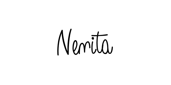 Create a beautiful signature design for name Nenita. With this signature (Angelique-Rose-font-FFP) fonts, you can make a handwritten signature for free. Nenita signature style 5 images and pictures png