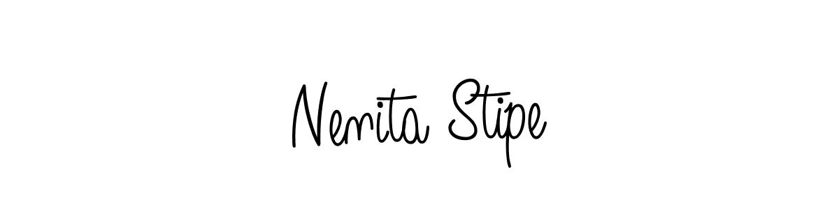 How to Draw Nenita Stipe signature style? Angelique-Rose-font-FFP is a latest design signature styles for name Nenita Stipe. Nenita Stipe signature style 5 images and pictures png