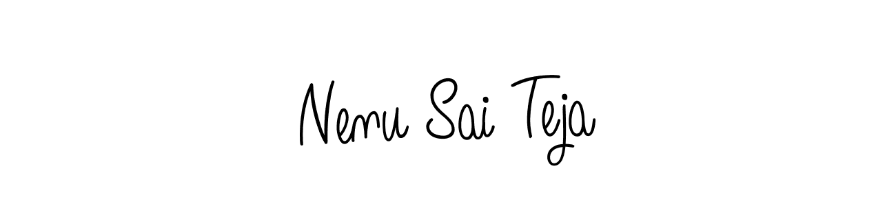 You should practise on your own different ways (Angelique-Rose-font-FFP) to write your name (Nenu Sai Teja) in signature. don't let someone else do it for you. Nenu Sai Teja signature style 5 images and pictures png