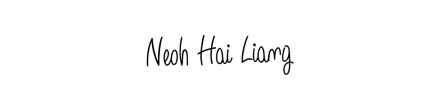 The best way (Angelique-Rose-font-FFP) to make a short signature is to pick only two or three words in your name. The name Neoh Hai Liang include a total of six letters. For converting this name. Neoh Hai Liang signature style 5 images and pictures png