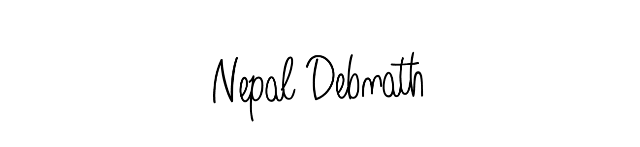 How to make Nepal Debnath name signature. Use Angelique-Rose-font-FFP style for creating short signs online. This is the latest handwritten sign. Nepal Debnath signature style 5 images and pictures png